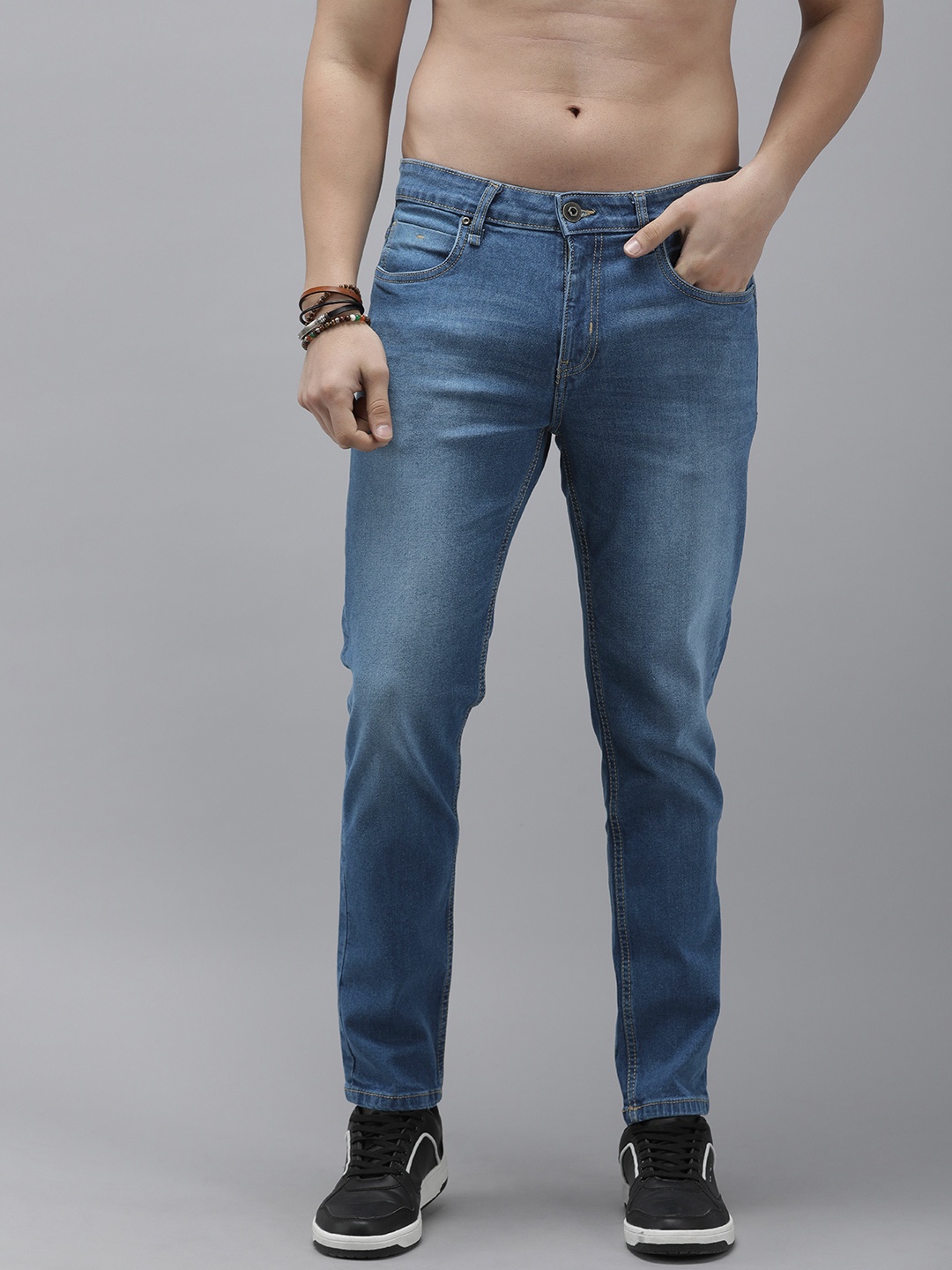 

Roadster Men Skinny Fit Stretchable Jeans, Blue