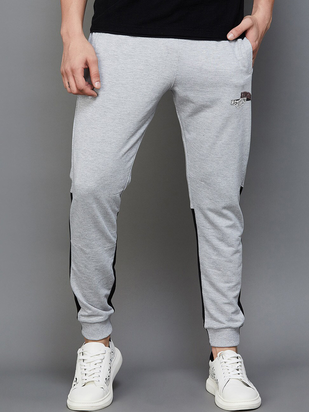 

Fame Forever by Lifestyle Men Mid-Rise Cotton Joggers, Grey