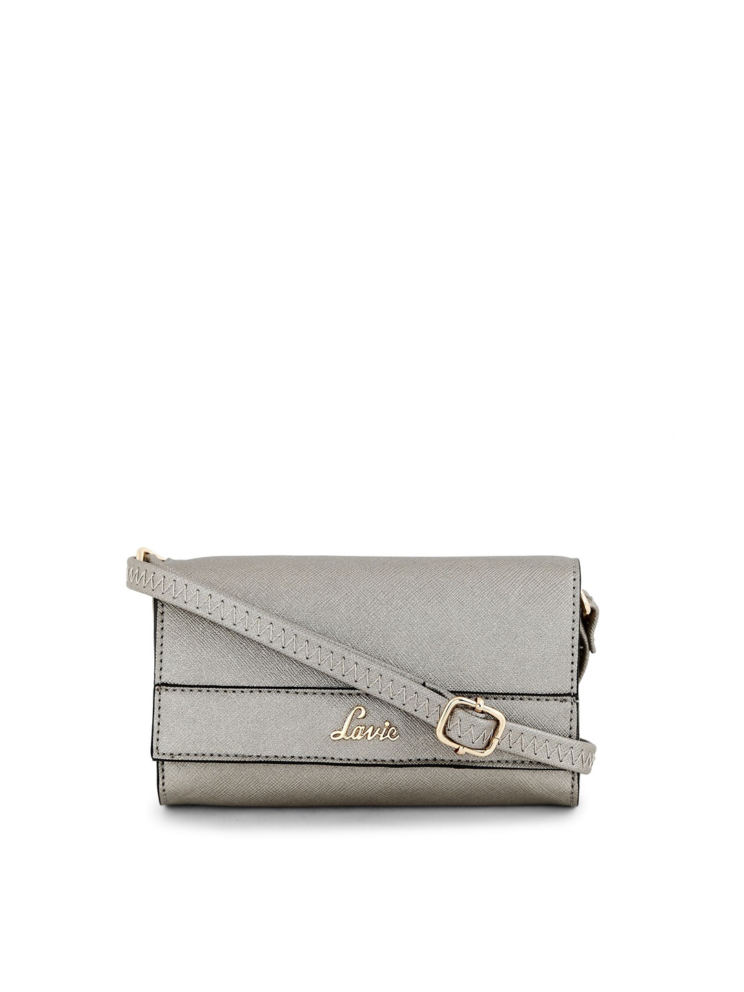 

Lavie Women Grey Solid Two Fold Wallet