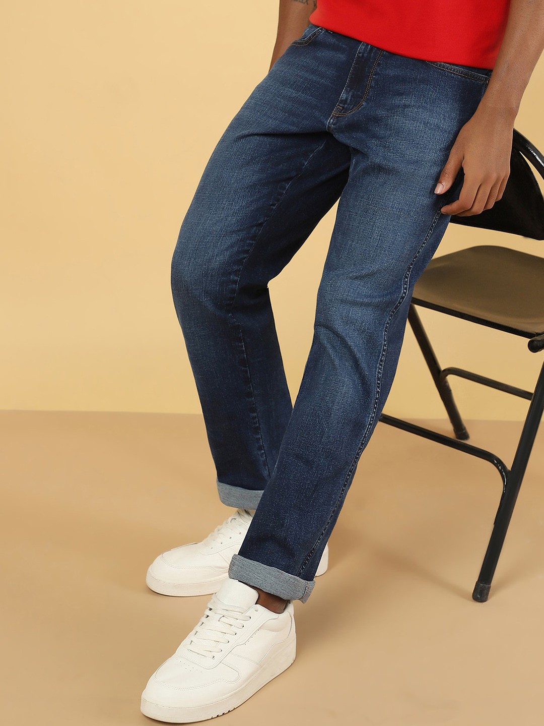 

Wrangler Men Millard Straight Fit Light Fade Stretchable Jeans, Blue