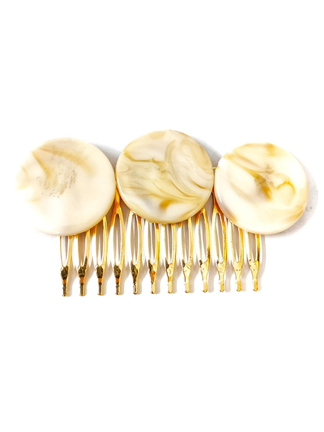

Hair Flare Women Embellished Comb Pin, White
