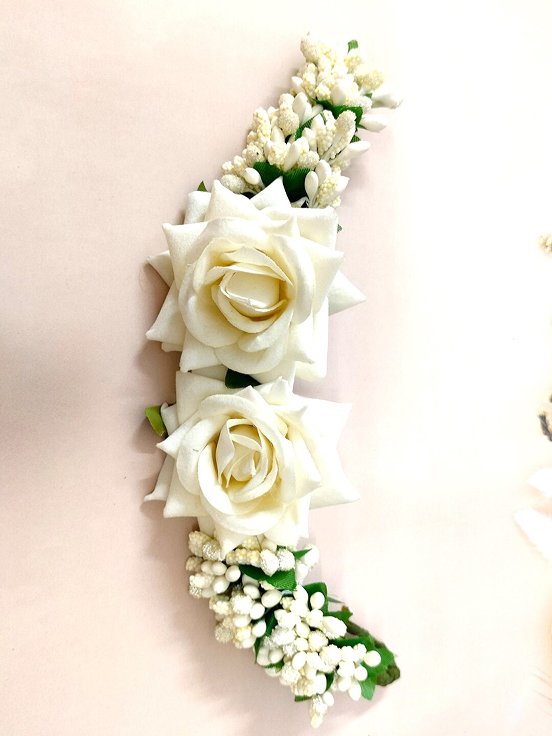

Hair Flare Embellished Ponytail Holders, White