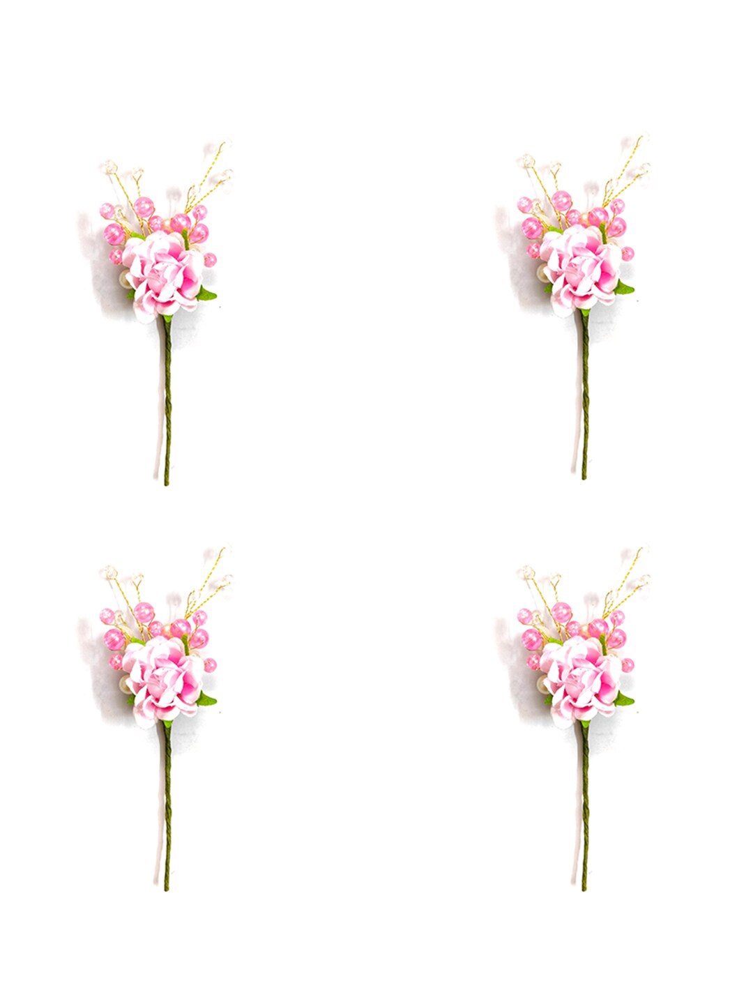 

Hair Flare Set of 4 U Pins, Pink
