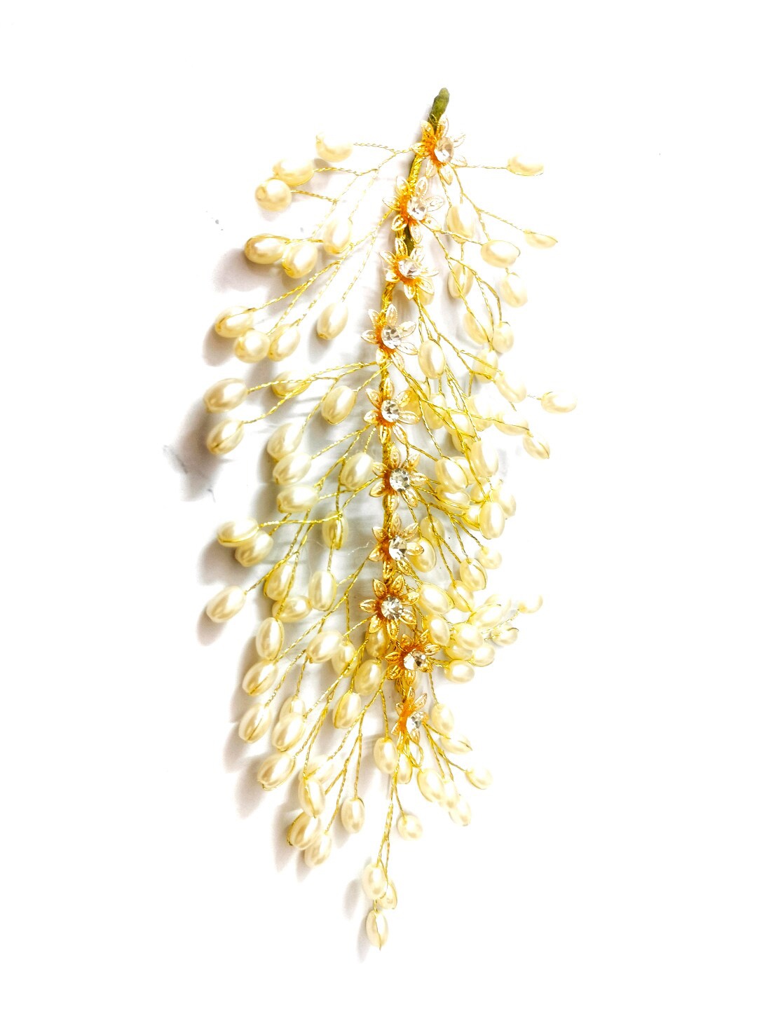 

Hair Flare Women Embellished Beaded Hair Accessory, Gold