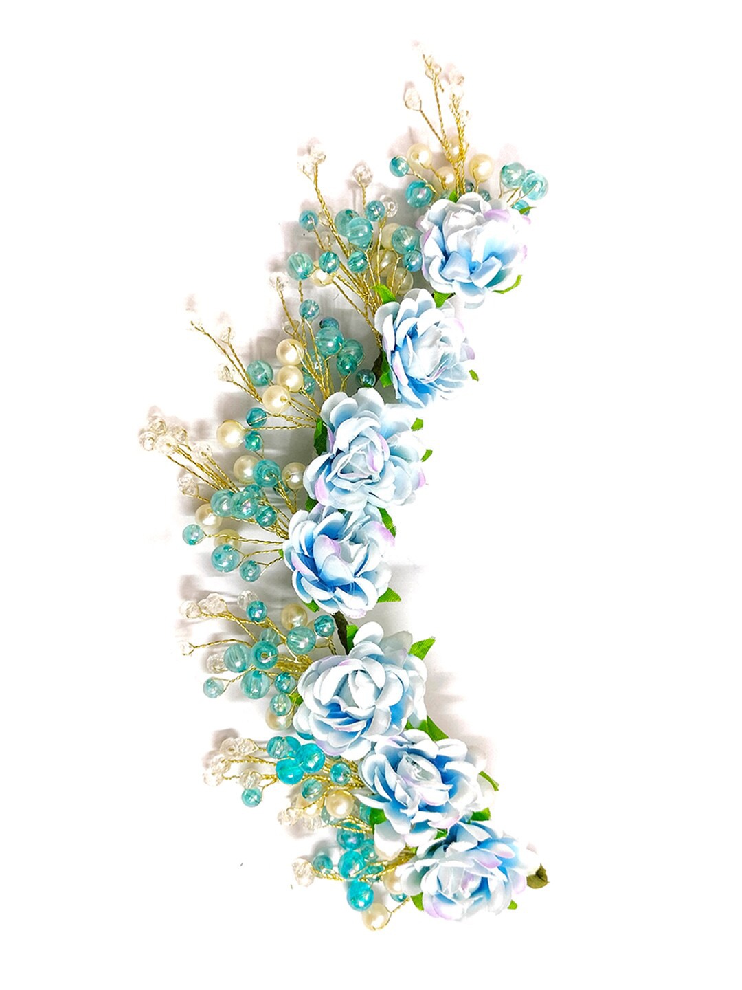 

Hair Flare Floral Embellished Tiara, Blue