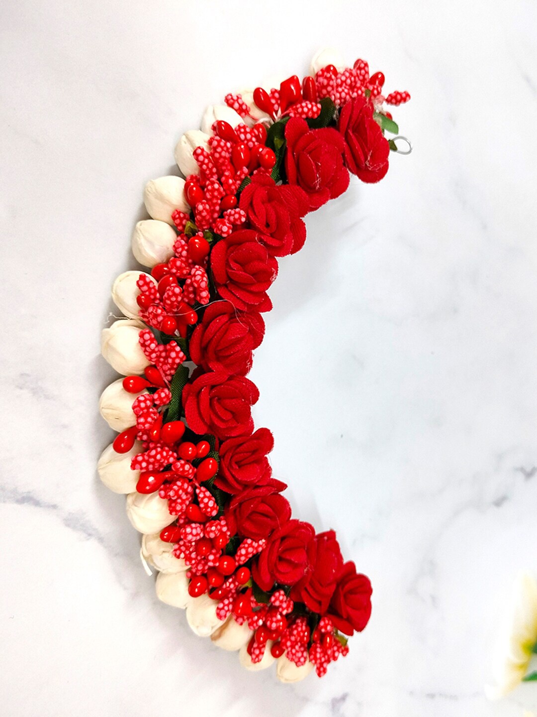 

Hair Flare Floral Embellished Tiara, Red