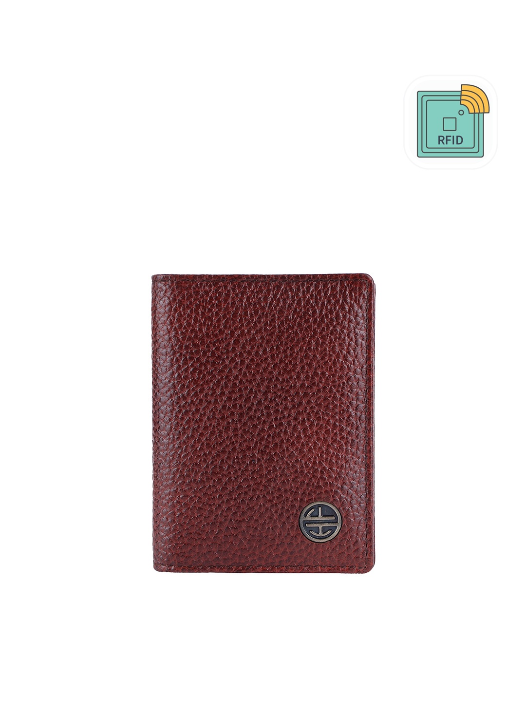 

HAMMONDS FLYCATCHER Men Textured RFID Protected Leather Card Holder, Brown