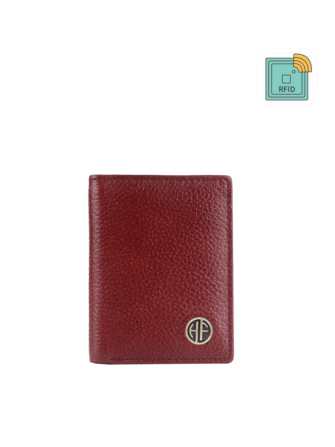 

HAMMONDS FLYCATCHER Men Textured RFID Protected Leather Card Holder, Brown