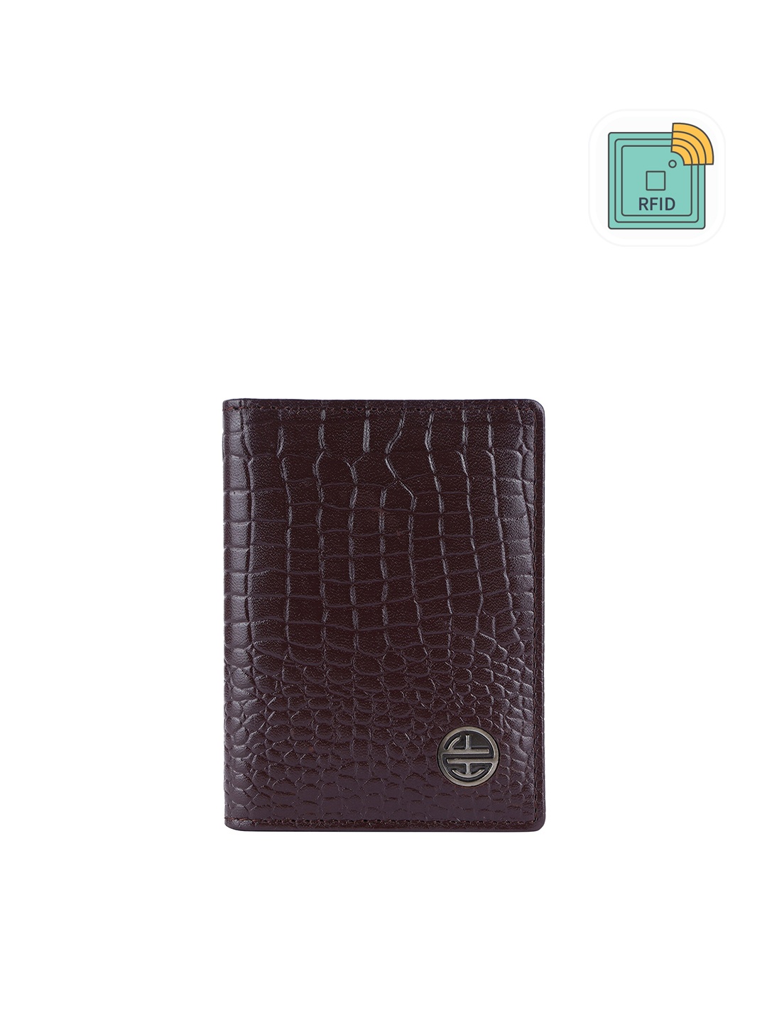 

HAMMONDS FLYCATCHER Men Textured RFID Protected Leather Card Holder, Brown