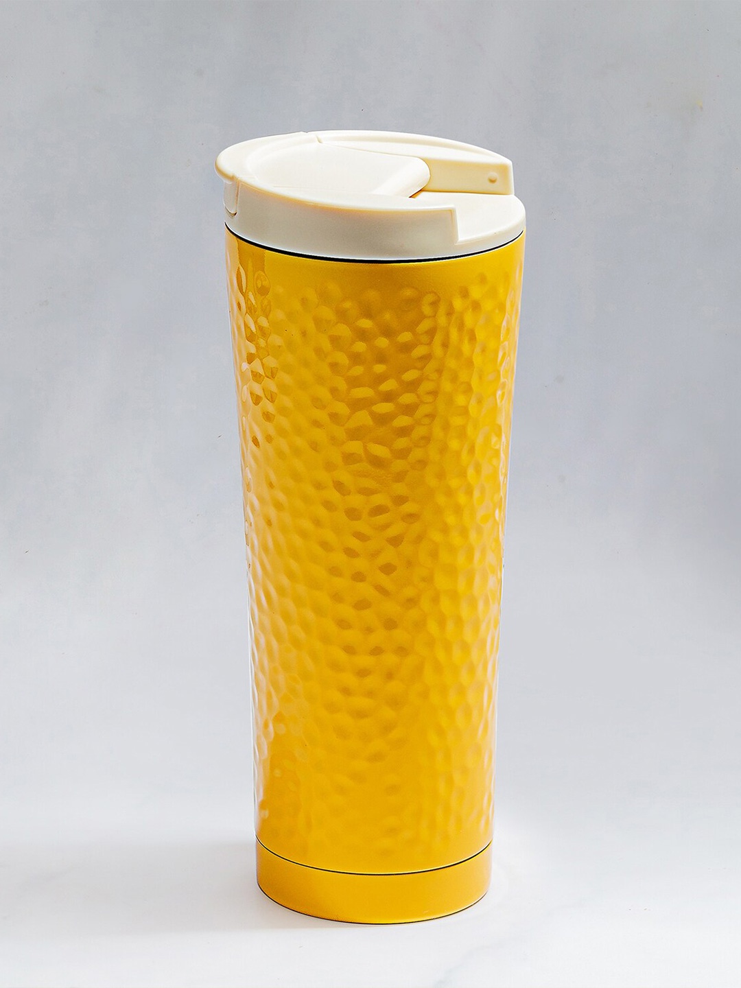 

Starbucks Yellow & Off White Textured Stainless Steel Glossy Tumbler - 355 ml