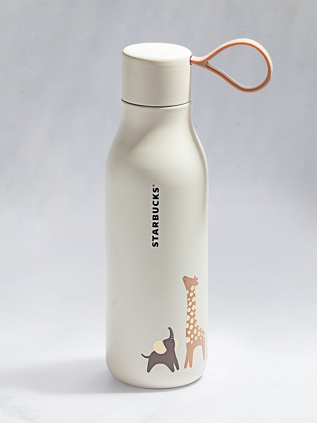 

Starbucks Elephant and Giraffe Stainless Steel Water Bottle 591 ml, Cream