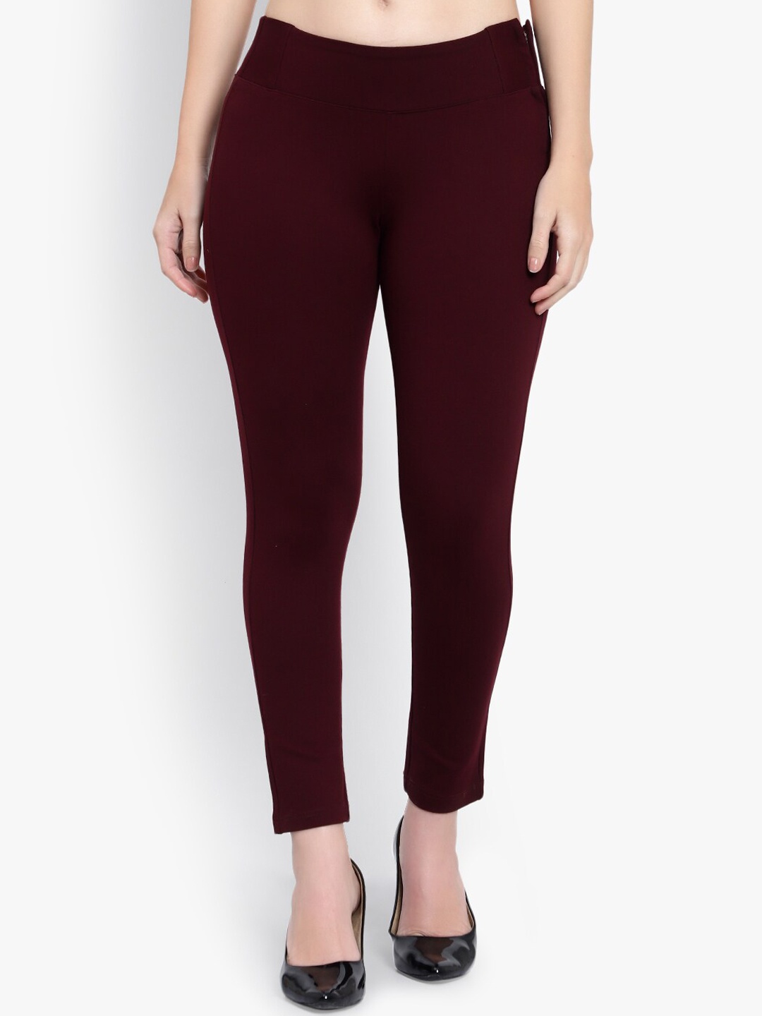 

DRIRO Women Ankle-Length Skinny Fit Treggings, Maroon