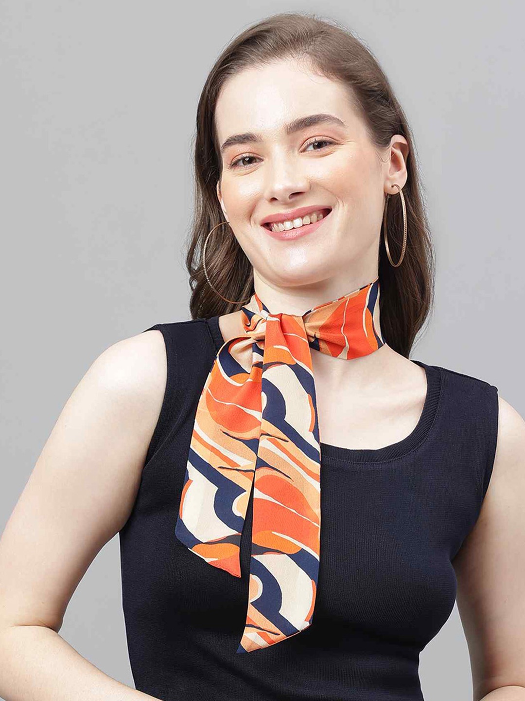 

Tossido Women Floral Printed Scarf, Orange