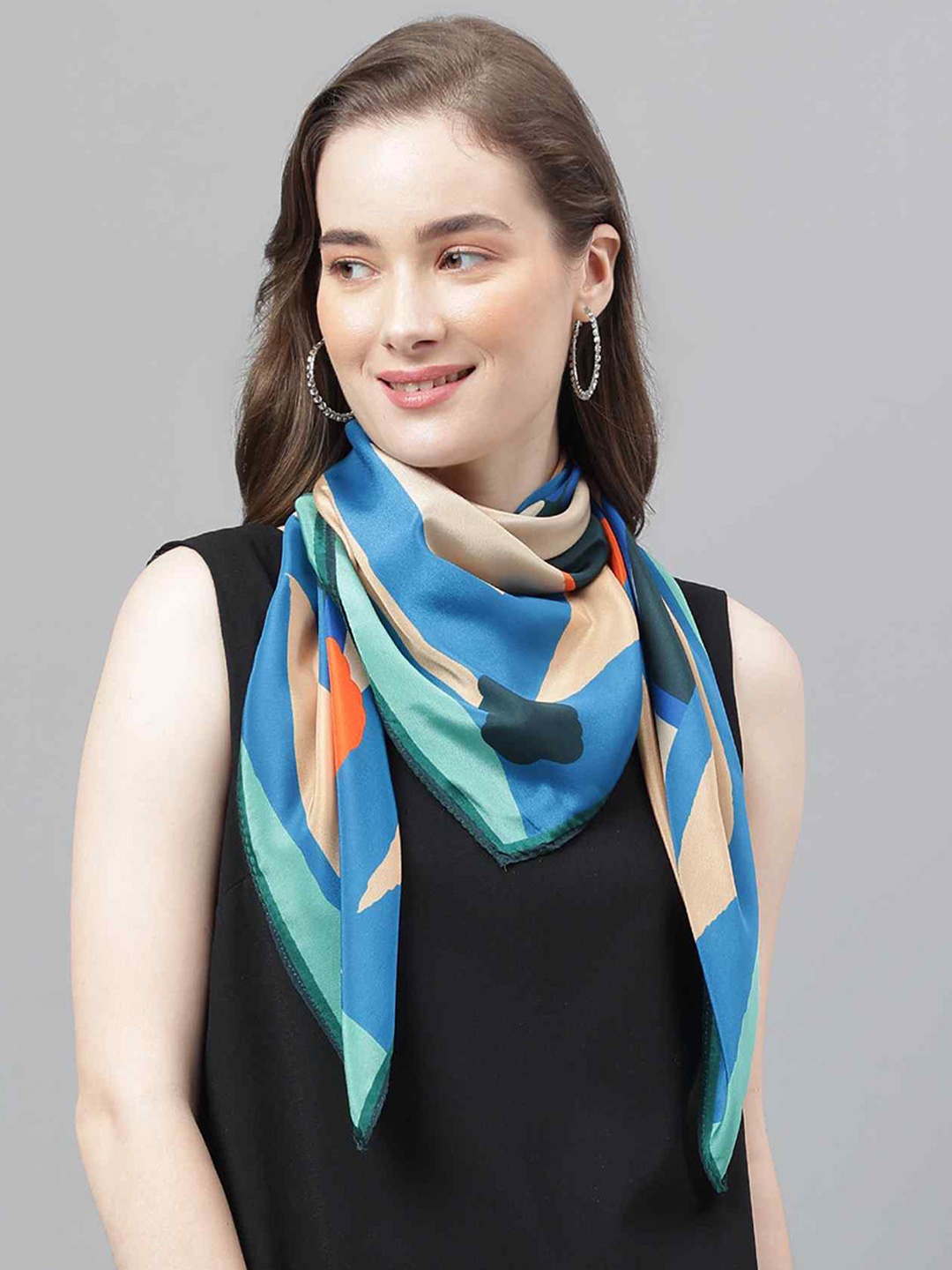 

Tossido Abstract Printed Scarf & Scarf Bag Set, Blue