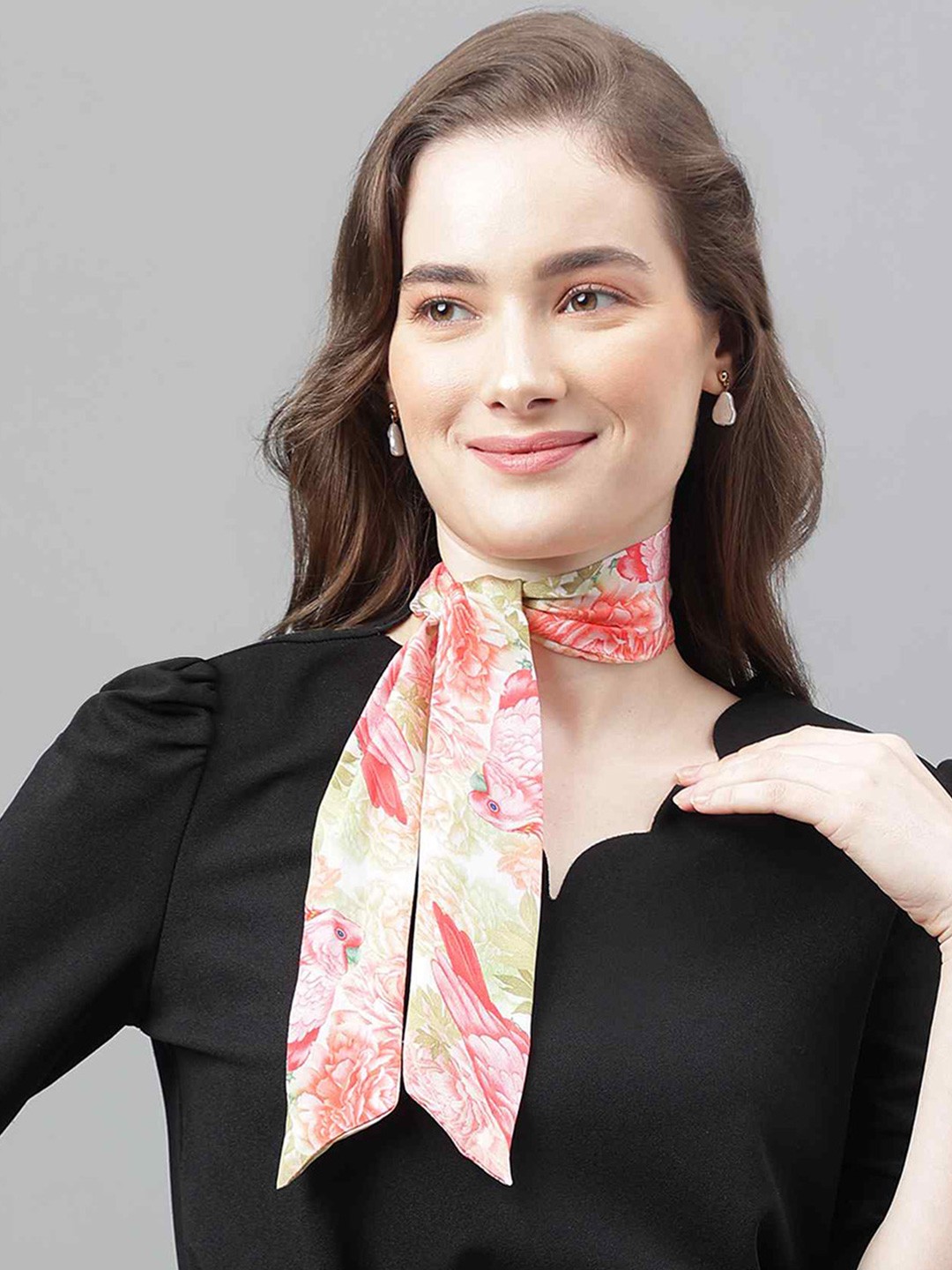 

Tossido Printed Scarf & Scarf Bag Set, Green