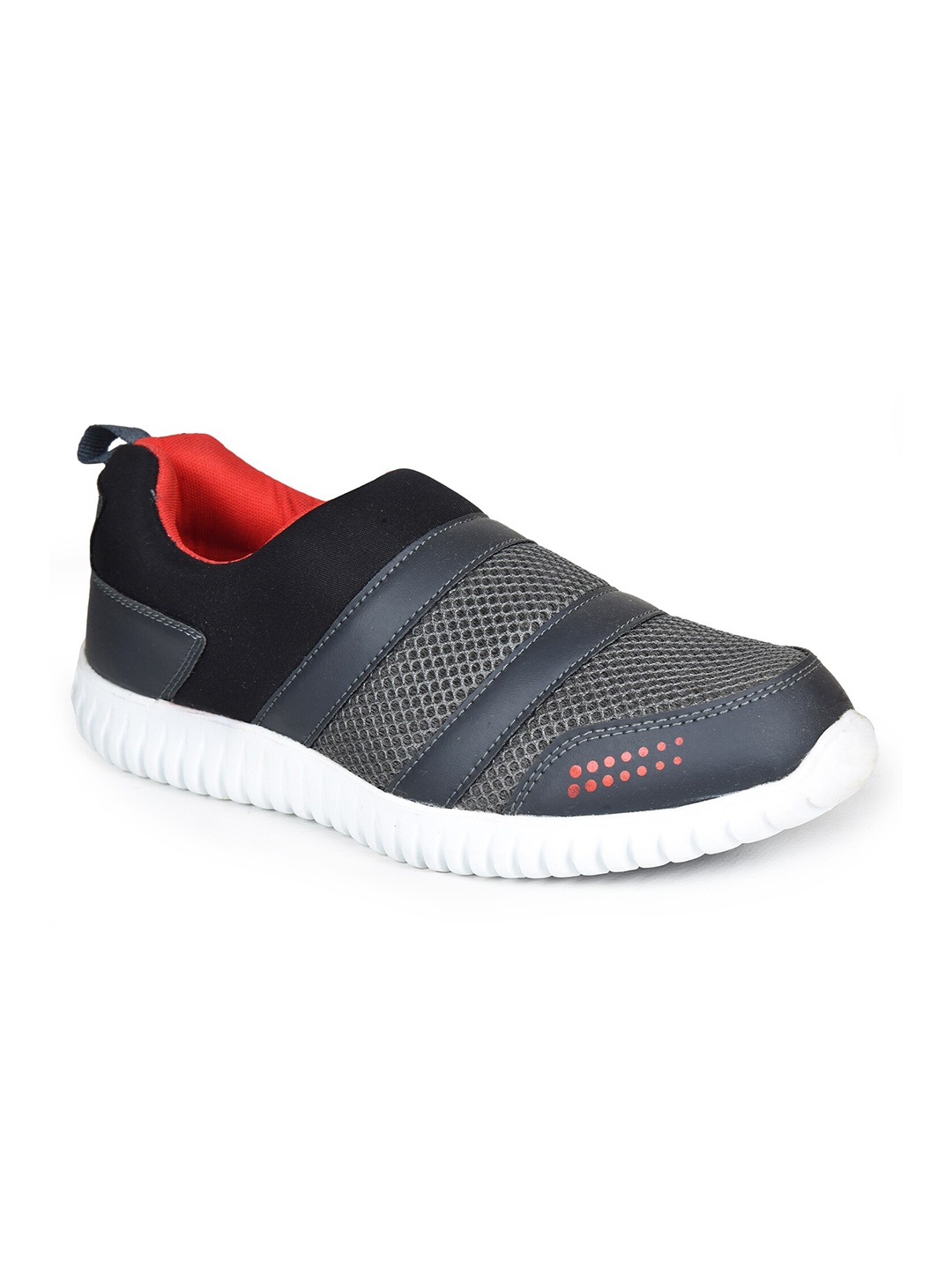 

IMPAKTO Men Mesh Running Non-Marking Shoes, Grey