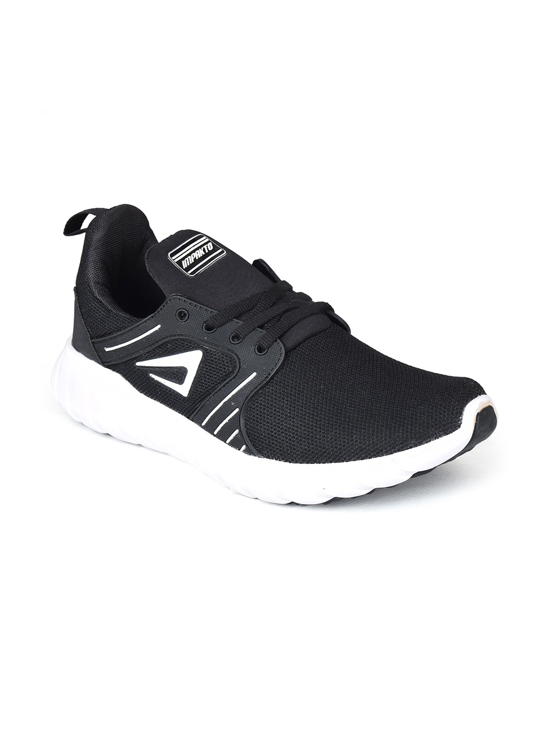 

IMPAKTO Men Mesh Running Non-Marking Shoes, Black