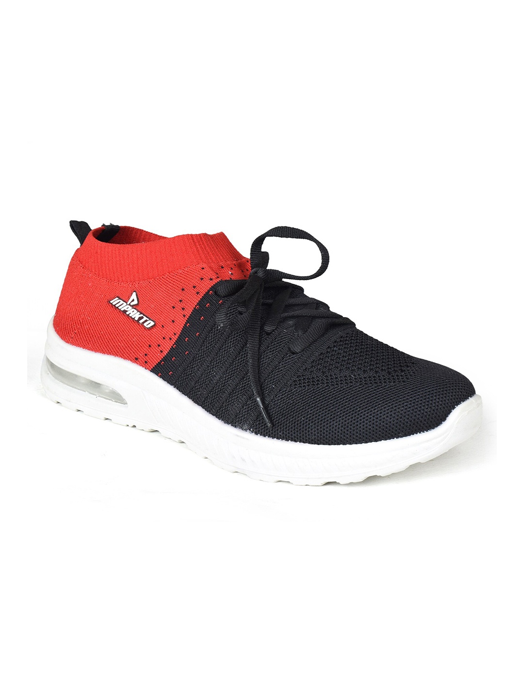 

IMPAKTO Men Mesh Running Non-Marking Shoes, Black