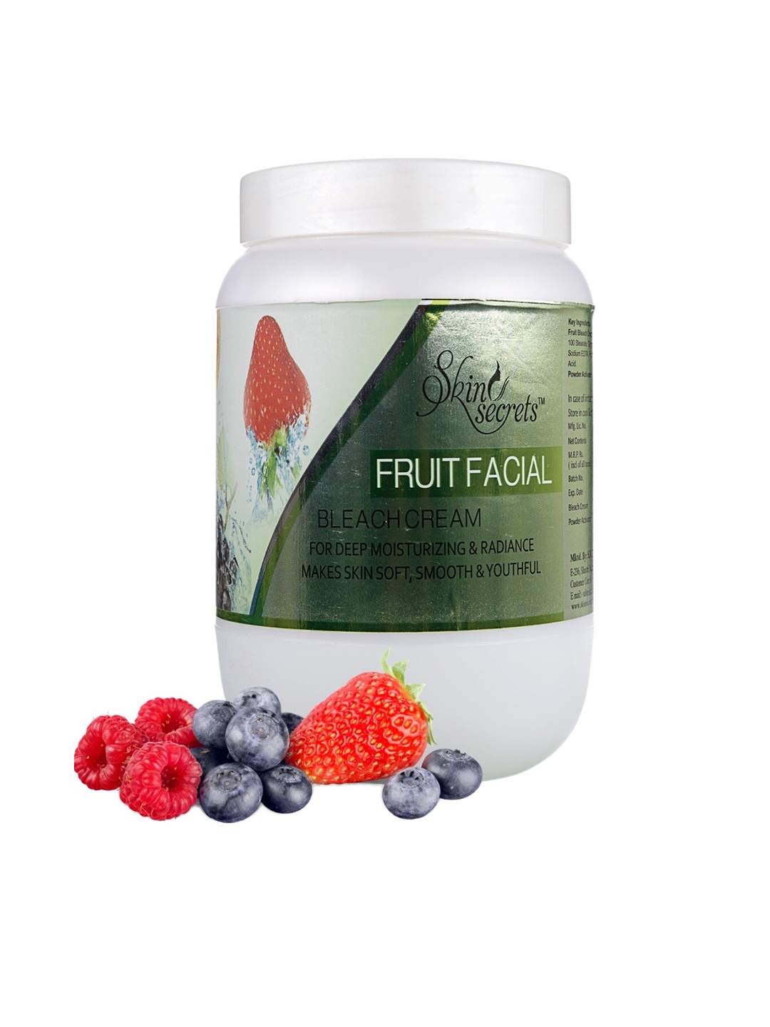 

Skin Secrets Fruit Facial Bleach Cream for Deep Moisturization - 1 kg, White