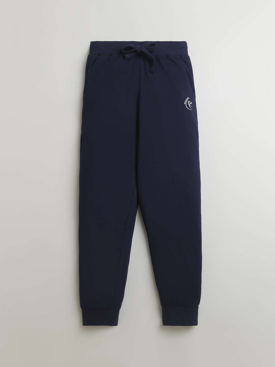 

KiddoPanti Kids Mid-Rise Pure Cotton Joggers, Navy blue