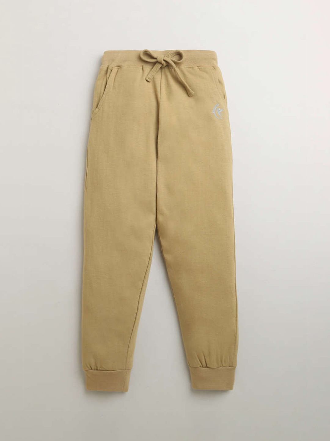 

KiddoPanti Kids Mid-Rise Pure Cotton Joggers, Khaki