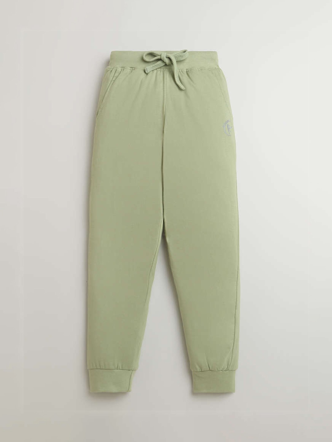 

KiddoPanti Kids Mid-Rise Pure Cotton Joggers, Green