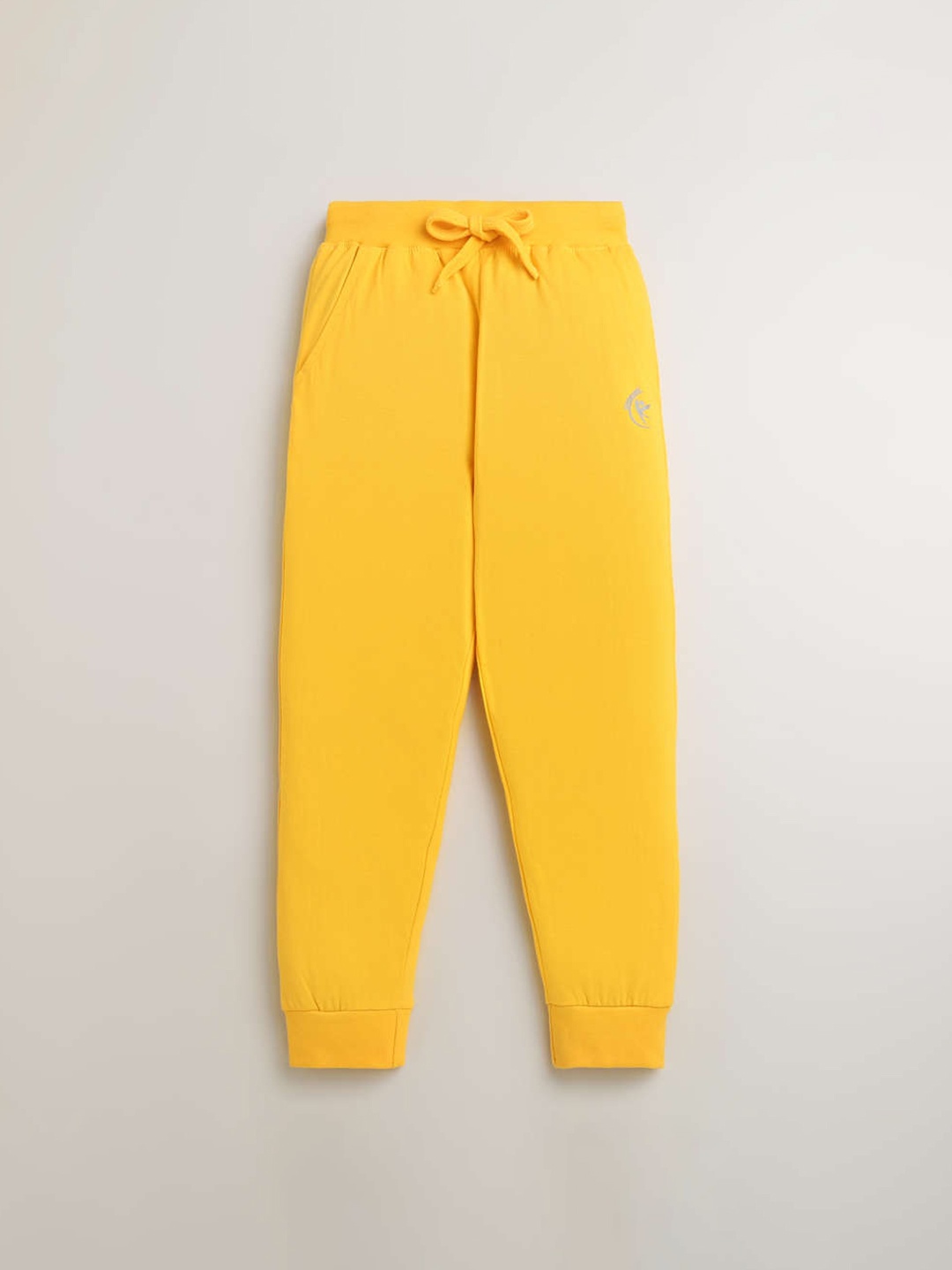 

KiddoPanti Kids Mid-Rise Pure Cotton Joggers, Mustard