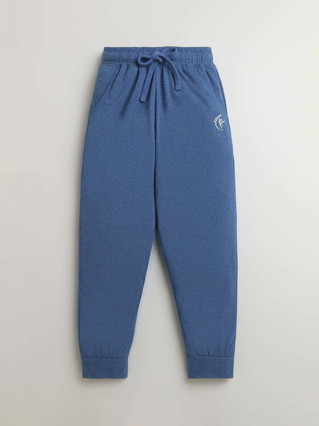 

KiddoPanti Kids Mid-Rise Pure Cotton Joggers, Blue