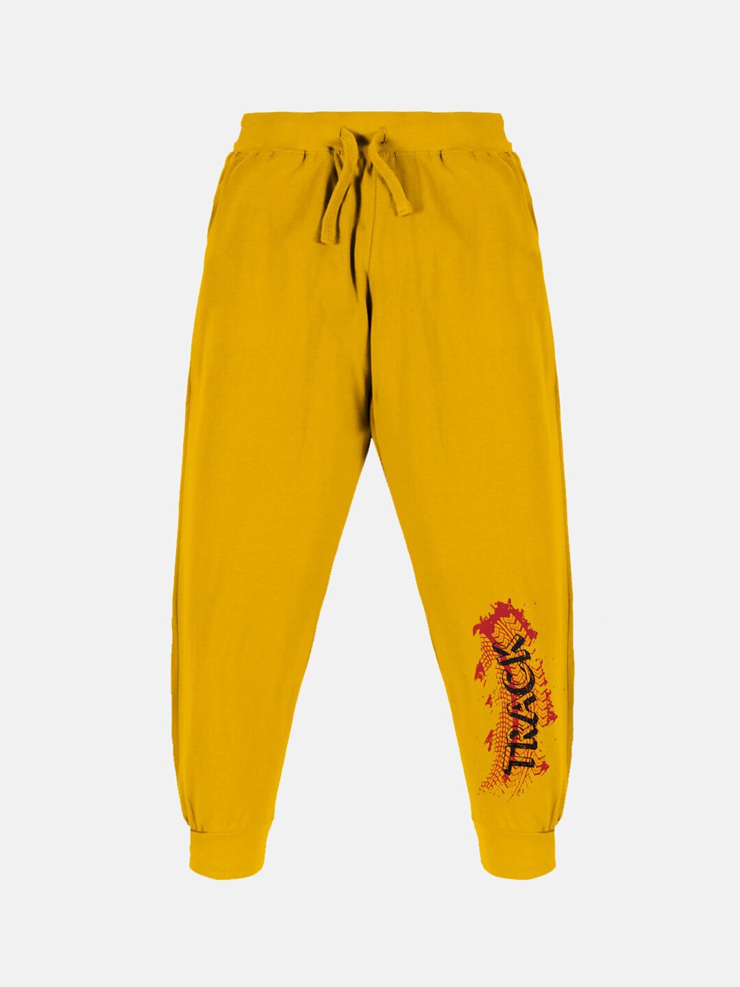 

KiddoPanti Boys Track Printed-detail Pure Cotton Joggers, Mustard