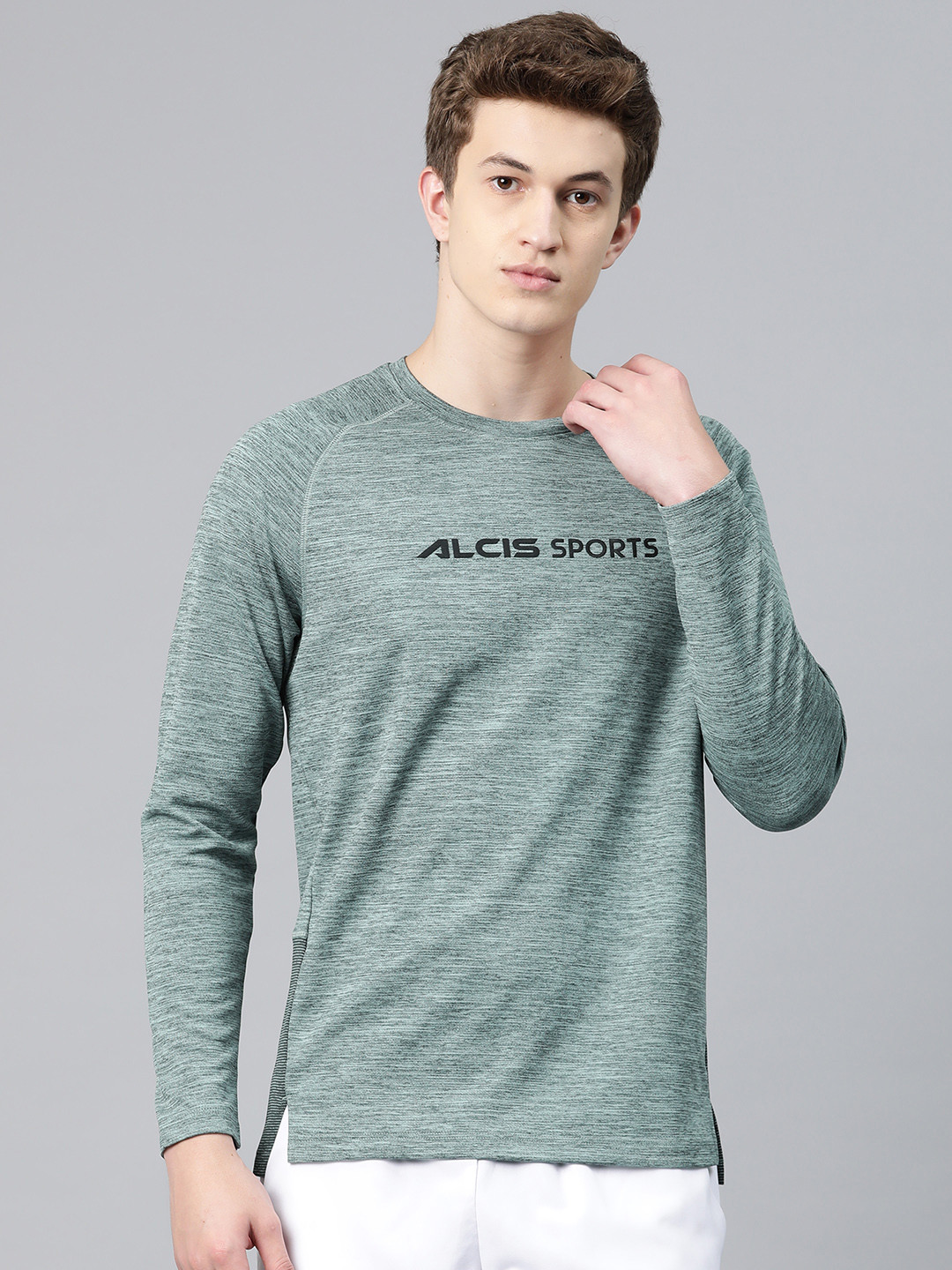 

Alcis Men Typography Printed Dry Tech Slim Fit T-shirt, Green