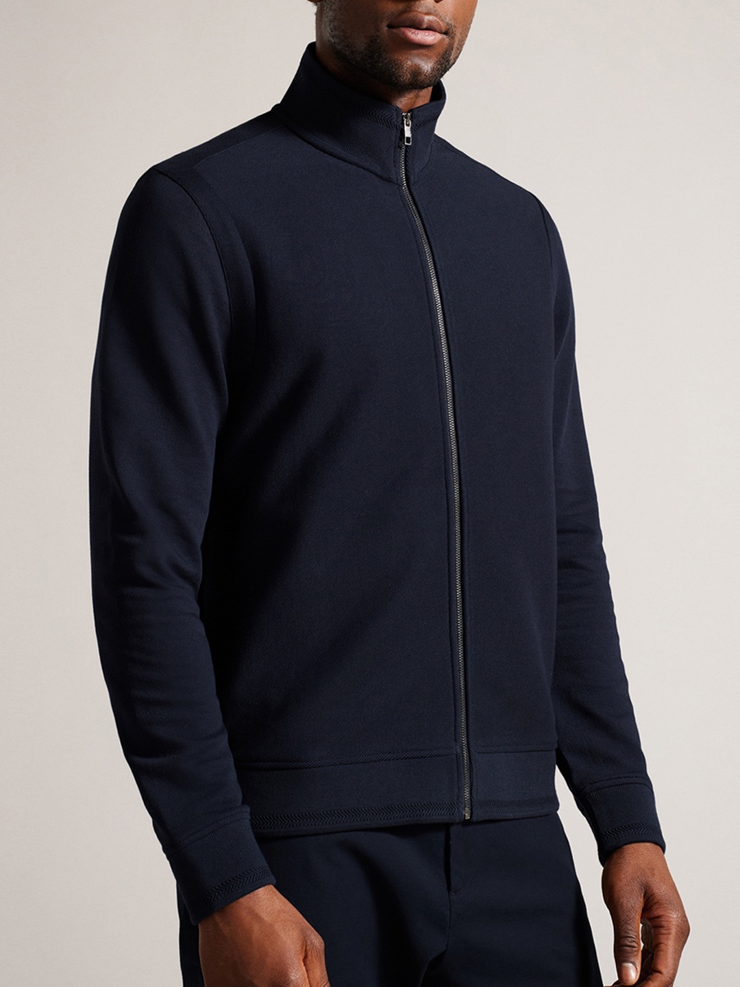 

Ted Baker Mock Collar Zip Detail Sporty Jacket, Navy blue
