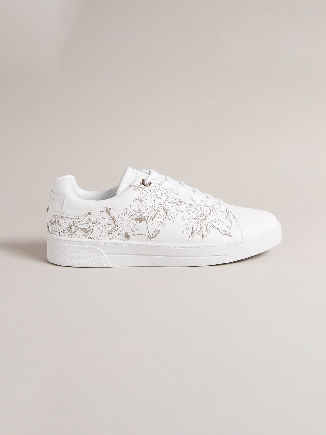 

Ted Baker Women Floral Embroidered Comfort Insole Basics Sneakers, Off white