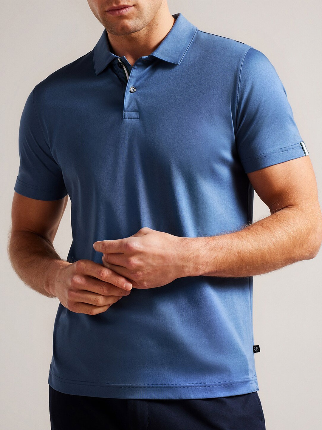 

Ted Baker Polo Collar Cotton T-shirt, Blue