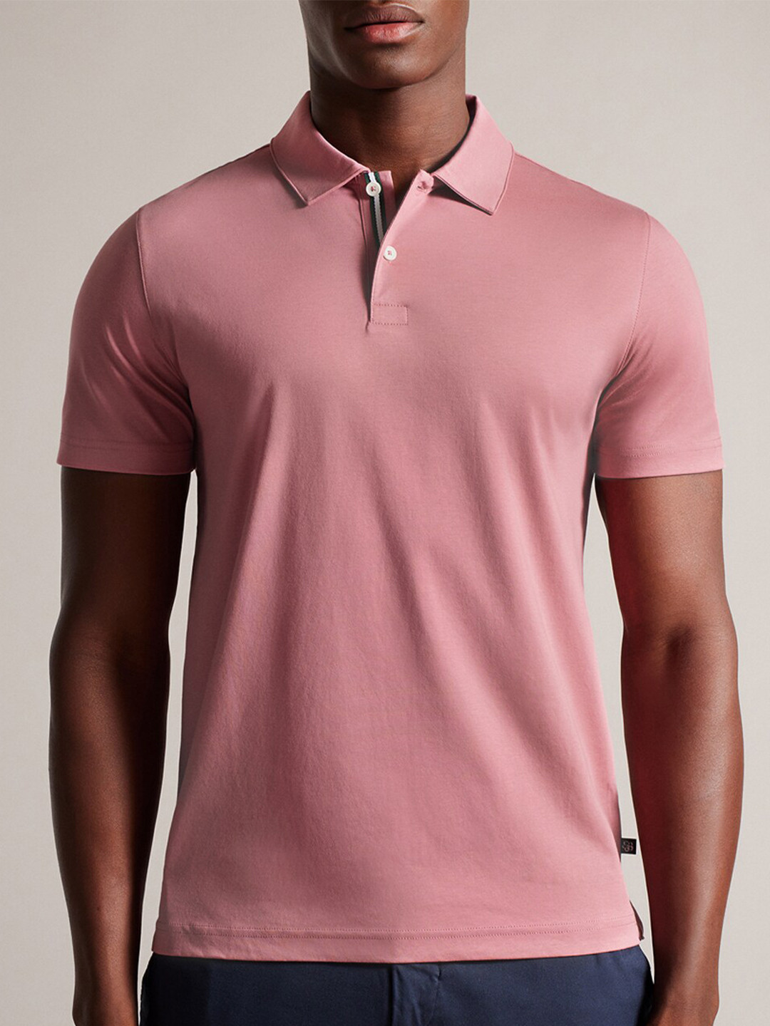 

Ted Baker Polo Collar Cotton T-shirt, Pink