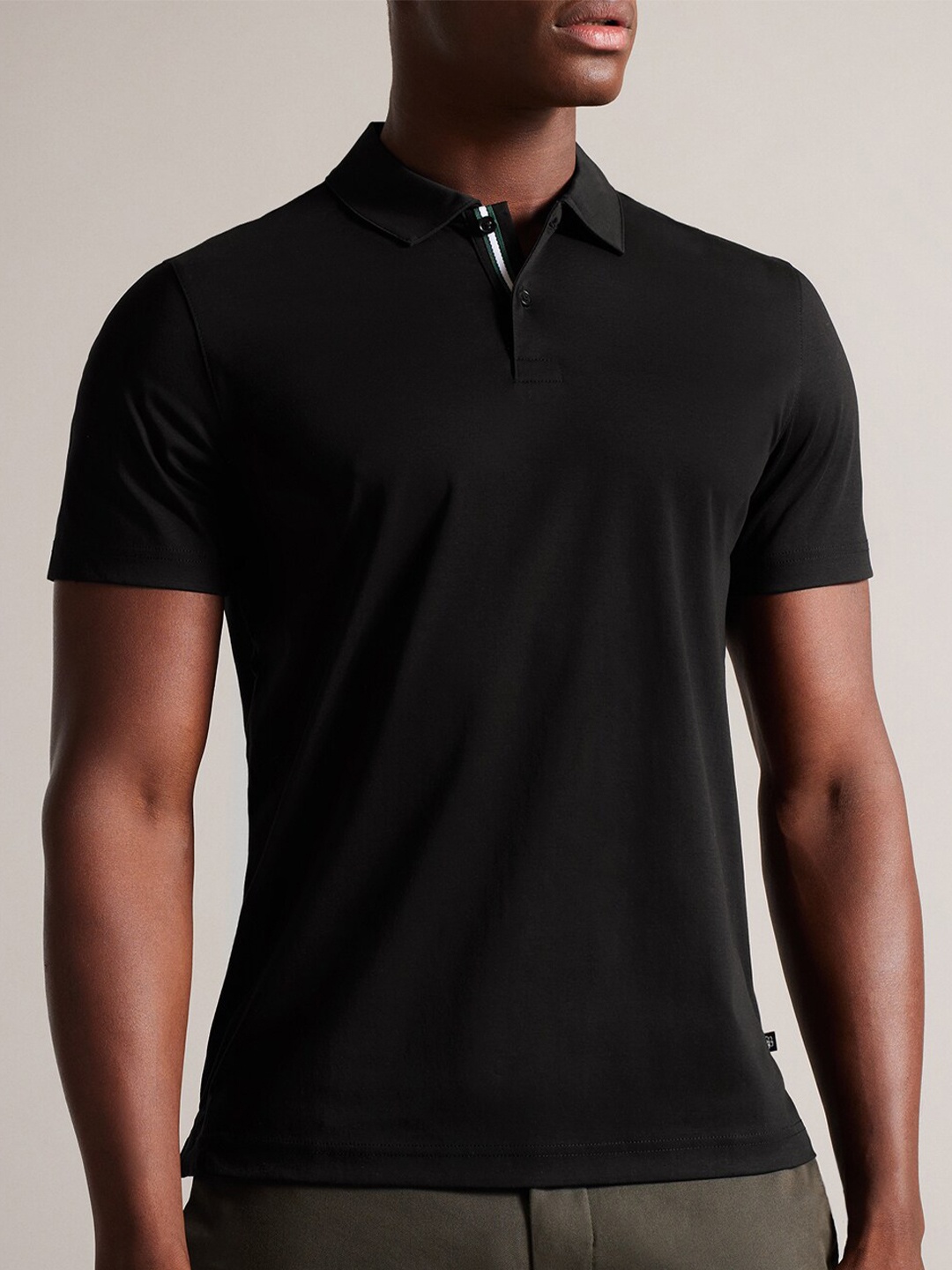 

Ted Baker Polo Collar Slim Fit Cotton T-shirt, Black