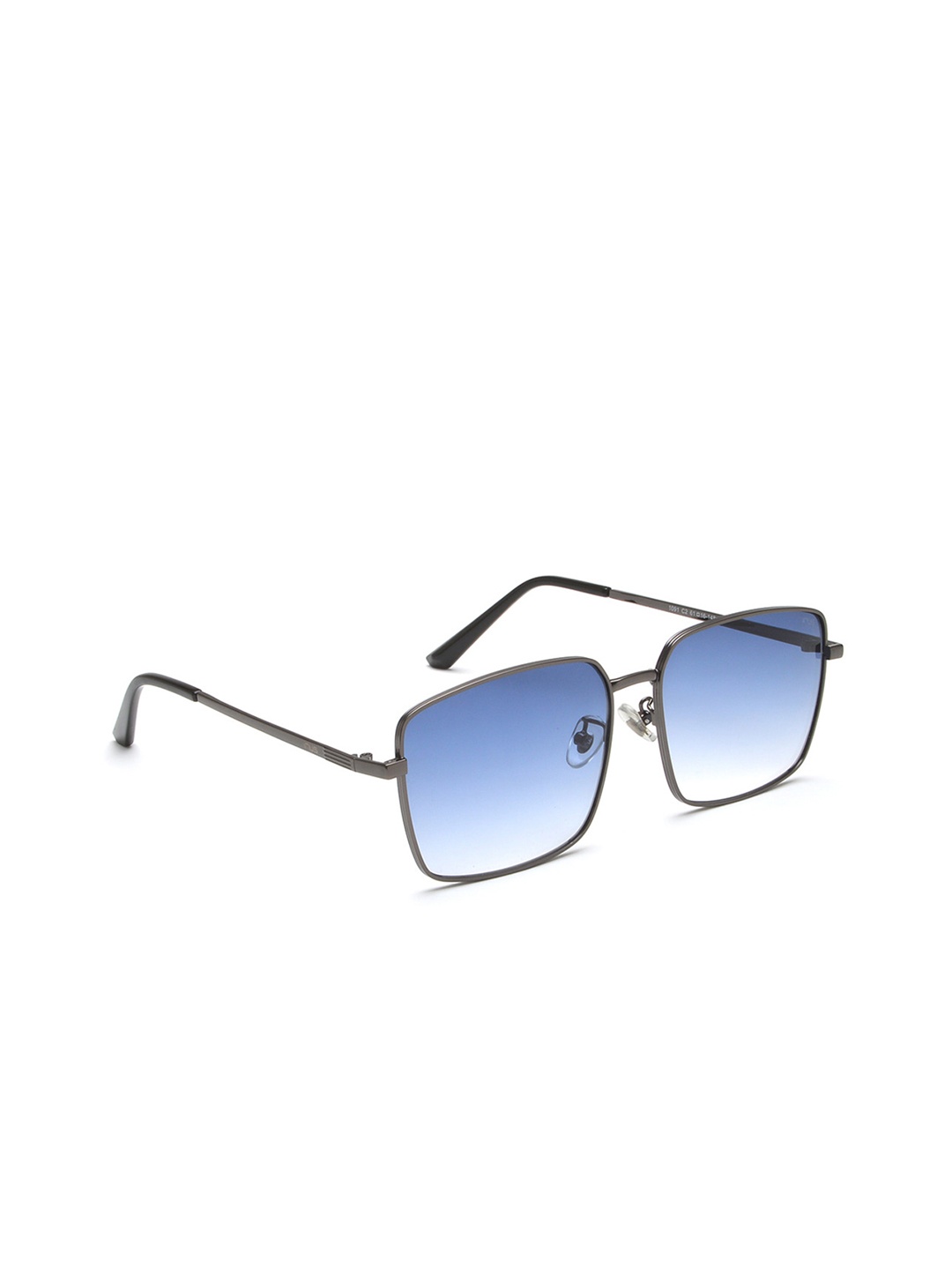 

IRUS by IDEE Men Rectangle Sunglasses with UV Protected Lens IRS1091C2SG, Blue
