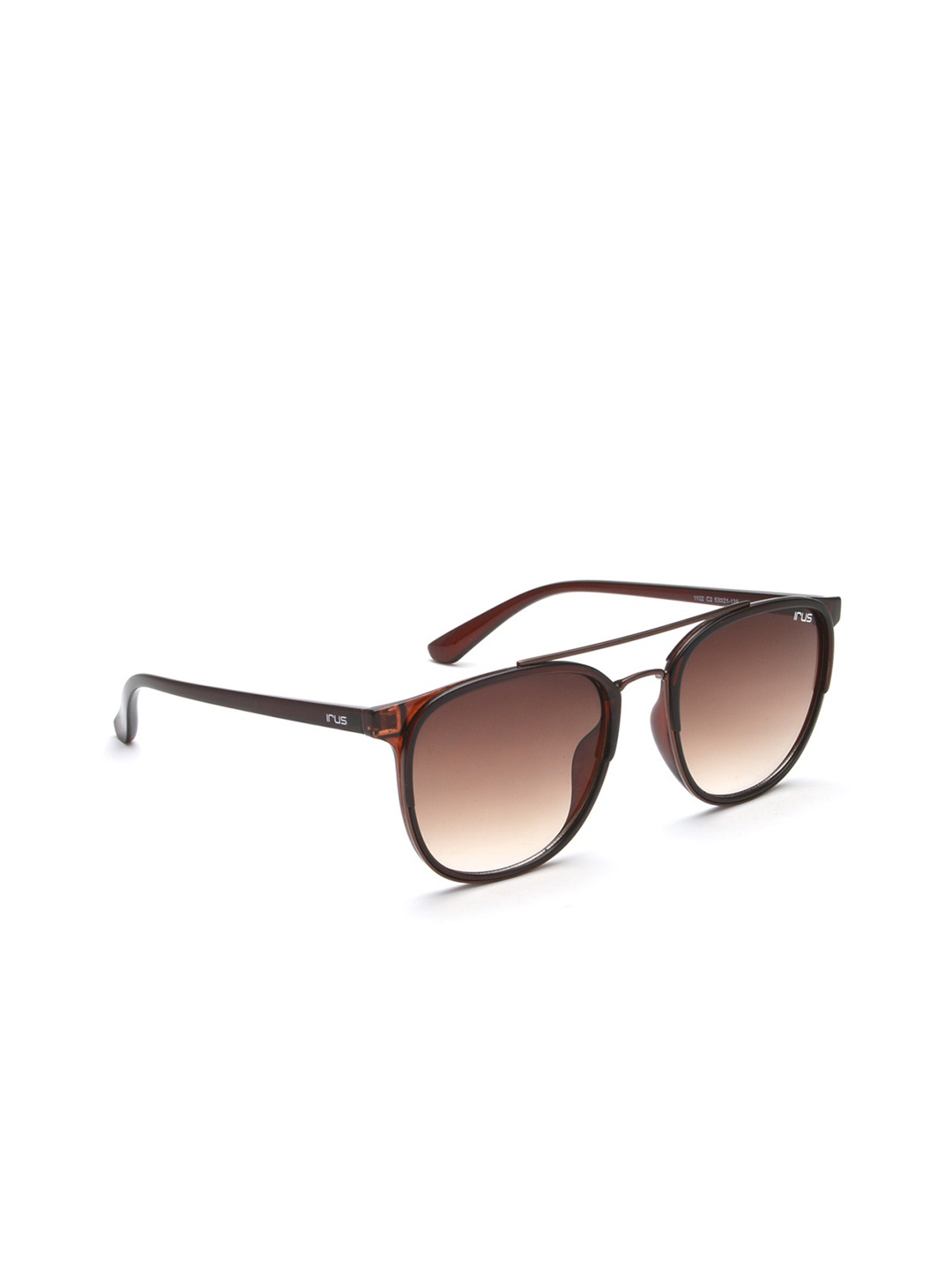 

IRUS by IDEE Men Wayfarer Sunglasses with UV Protected Lens IRS1102C2SG, Brown