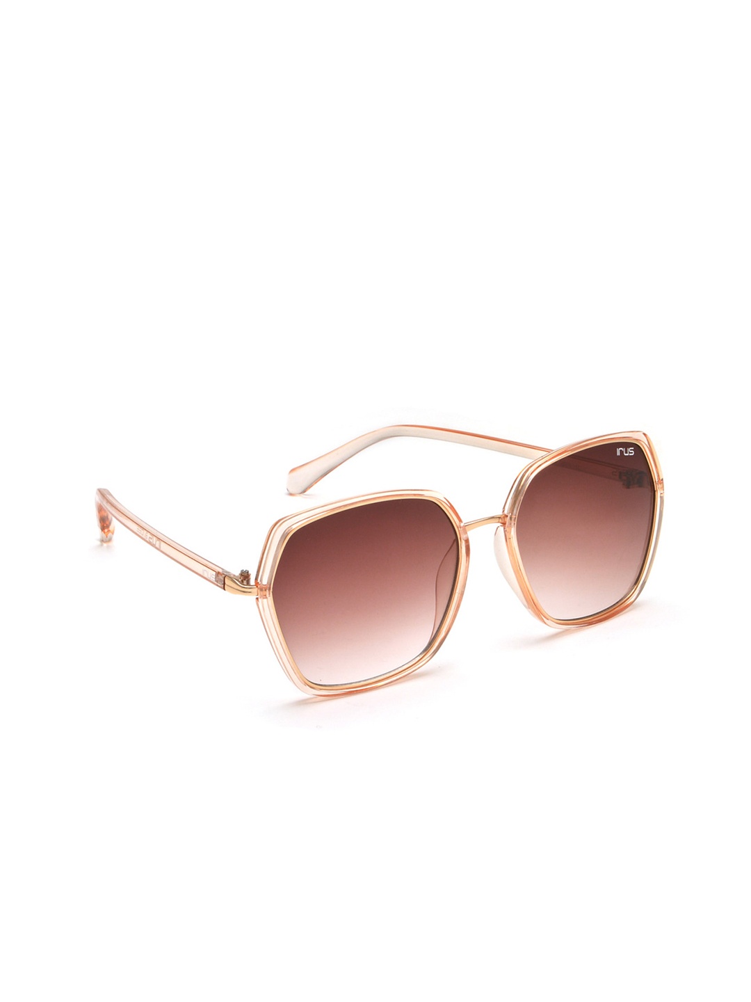 

IRUS by IDEE Women Lens & Gold-Toned Wayfarer Sunglasses With UV Protected Lens, Brown