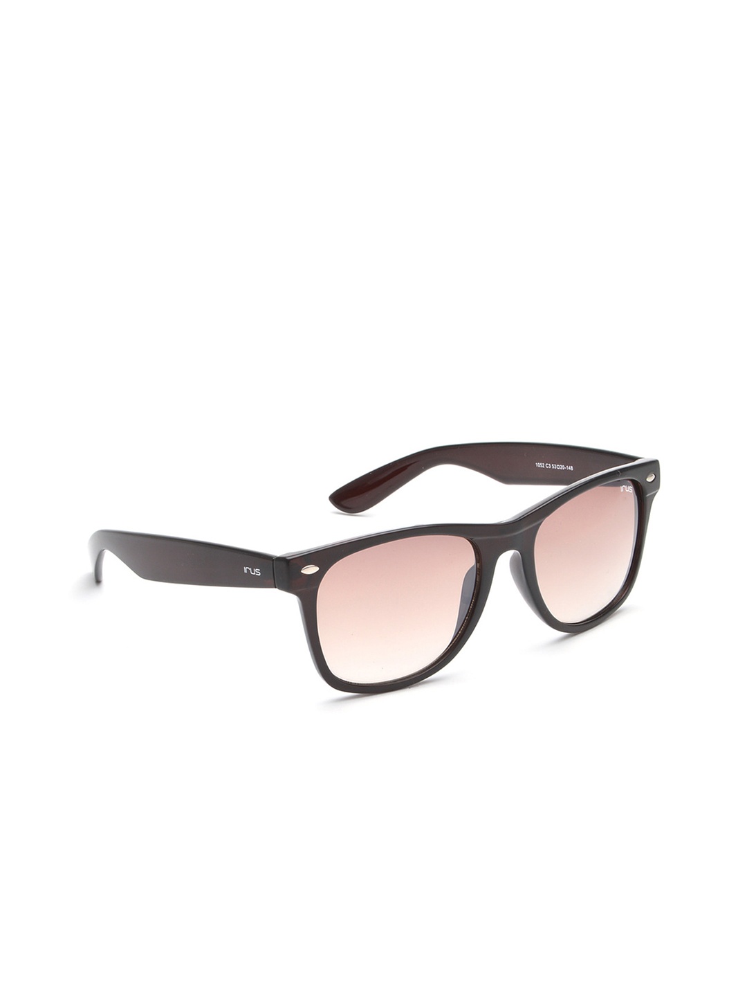 

IRUS by IDEE Men Wayfarer Sunglasses with UV Protected Lens IRS1052C3SG, Brown