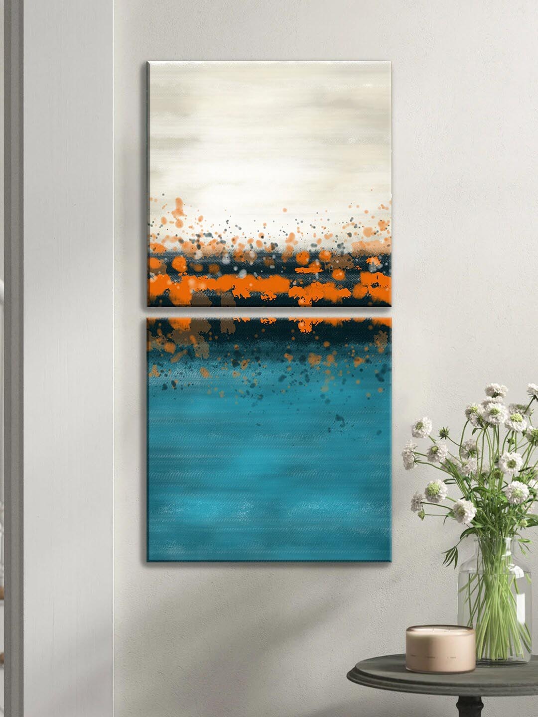 

Art Street Blue & Beige 2 Pieces Luxury Stretched Wall Art
