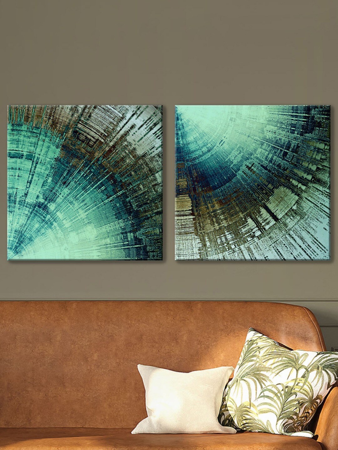 

Art Street Green & Grey 2-Pieces Abstract Printed Canvas Wall Art