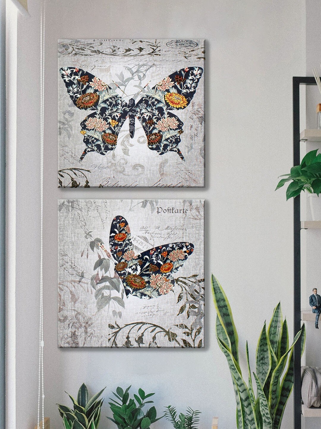 

Art Street 2 Pcs White & Grey Luxury Stretched Canvas Painting Wall Art