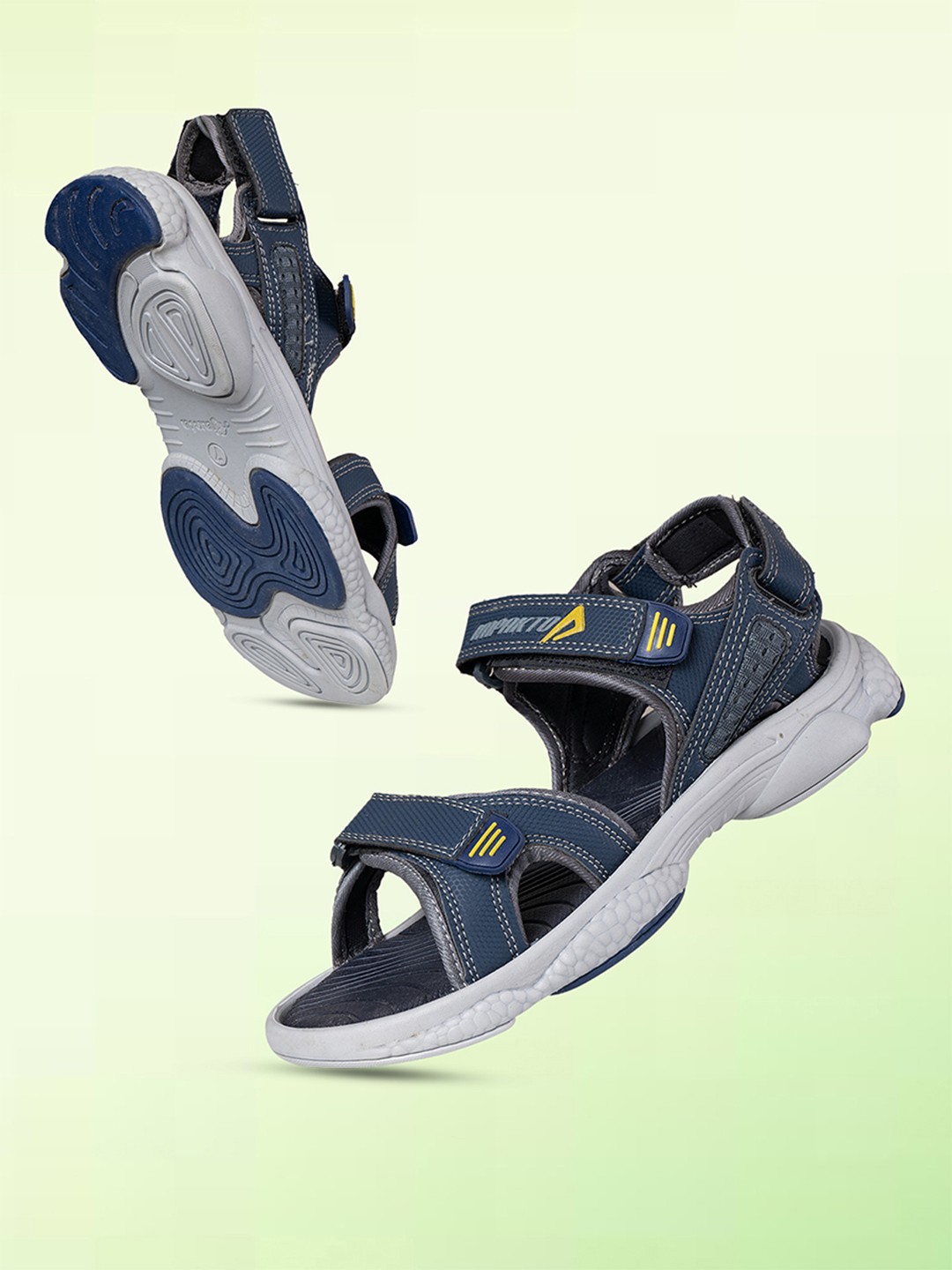 

IMPAKTO Men Printed Sports Sandals, Navy blue