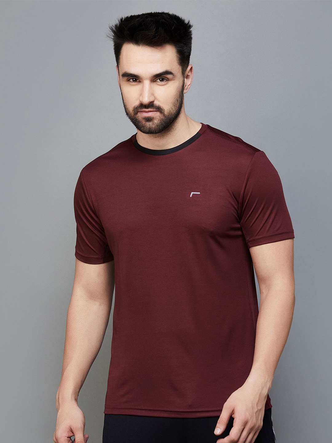 

Fame Forever by Lifestyle Round Neck Cotton T-shirt, Maroon