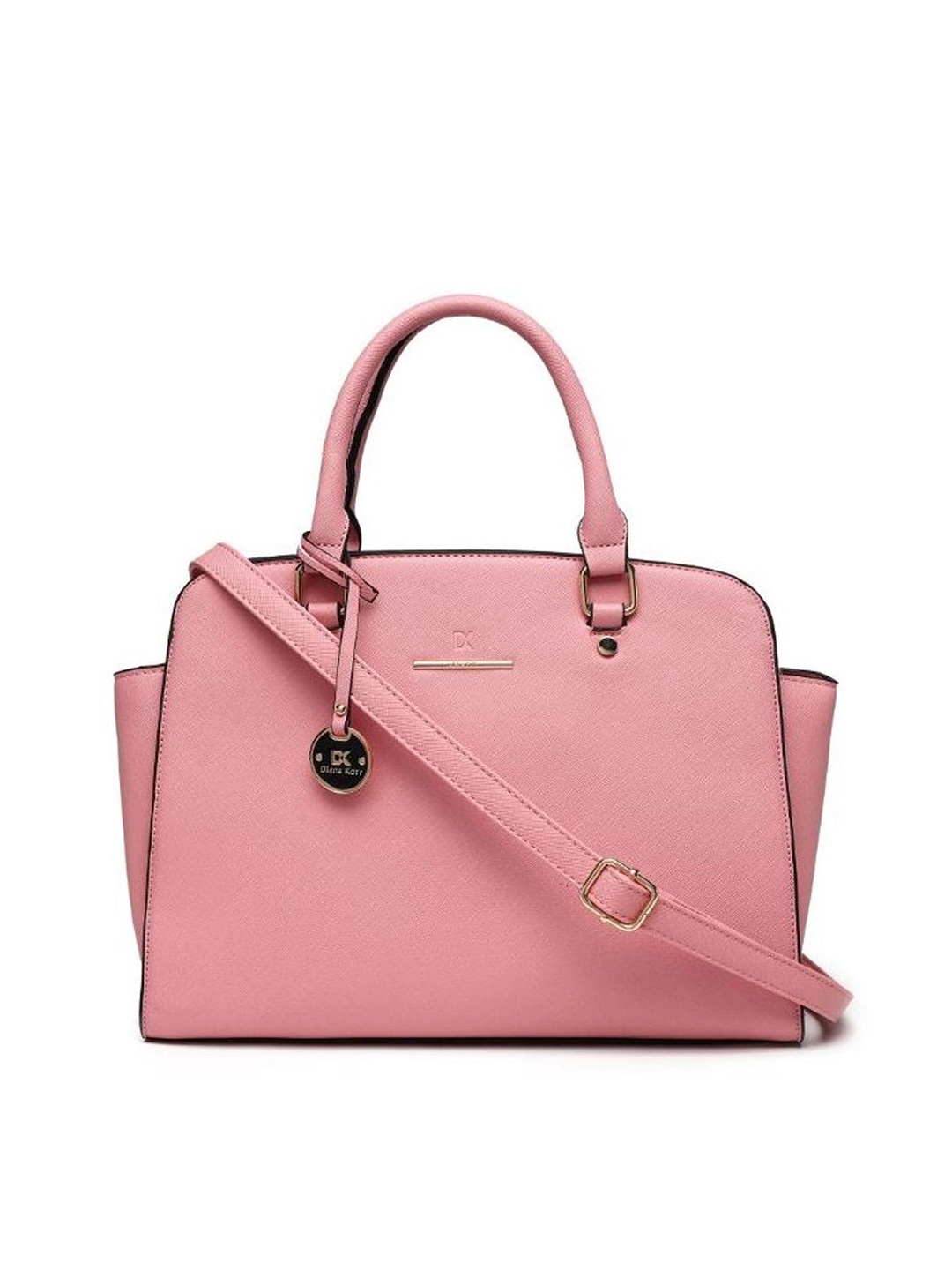 

Diana Korr Textured PU Structured Handheld Bag, Pink