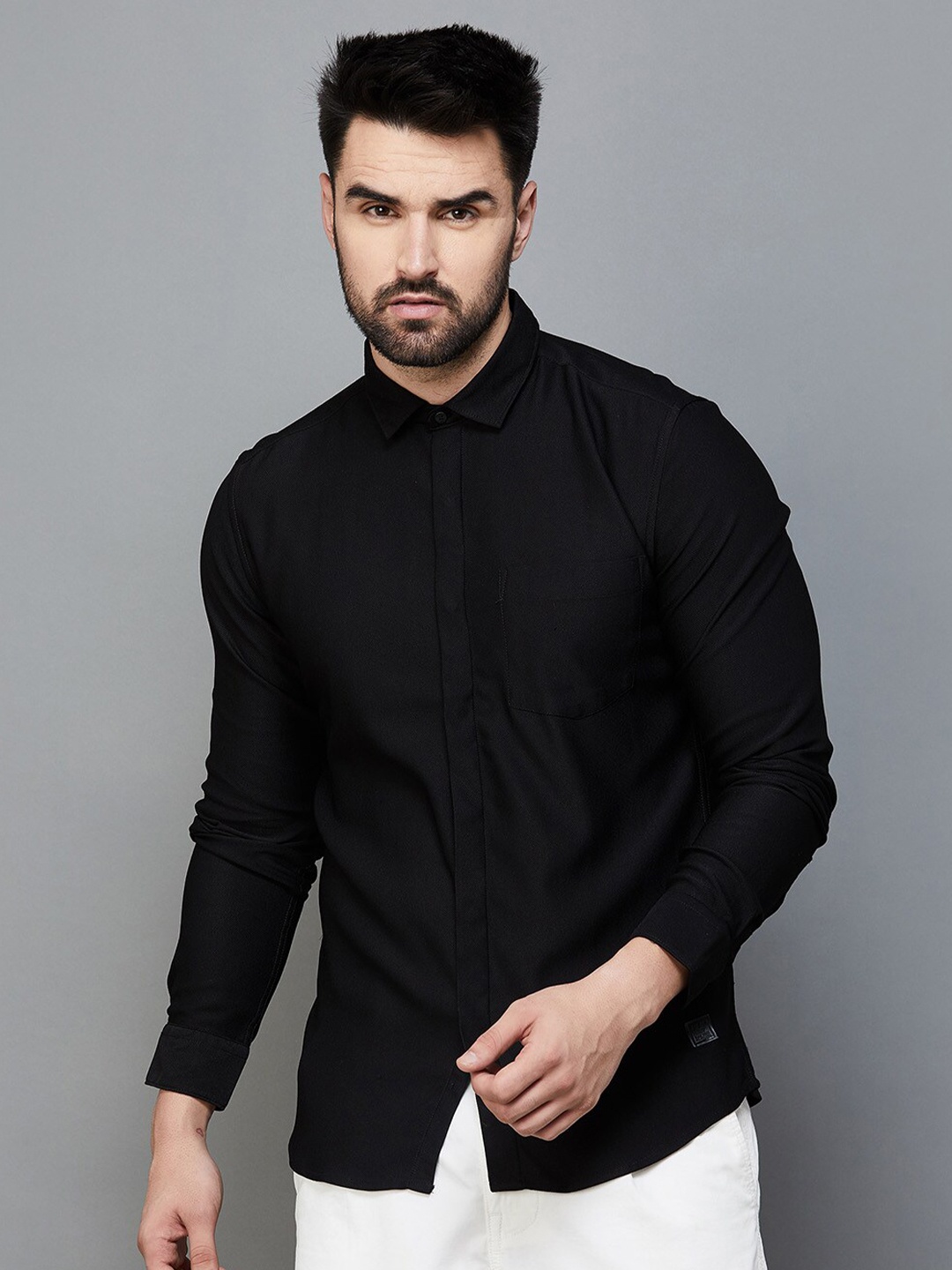 

Bossini Slim Fit Casual Shirt, Black