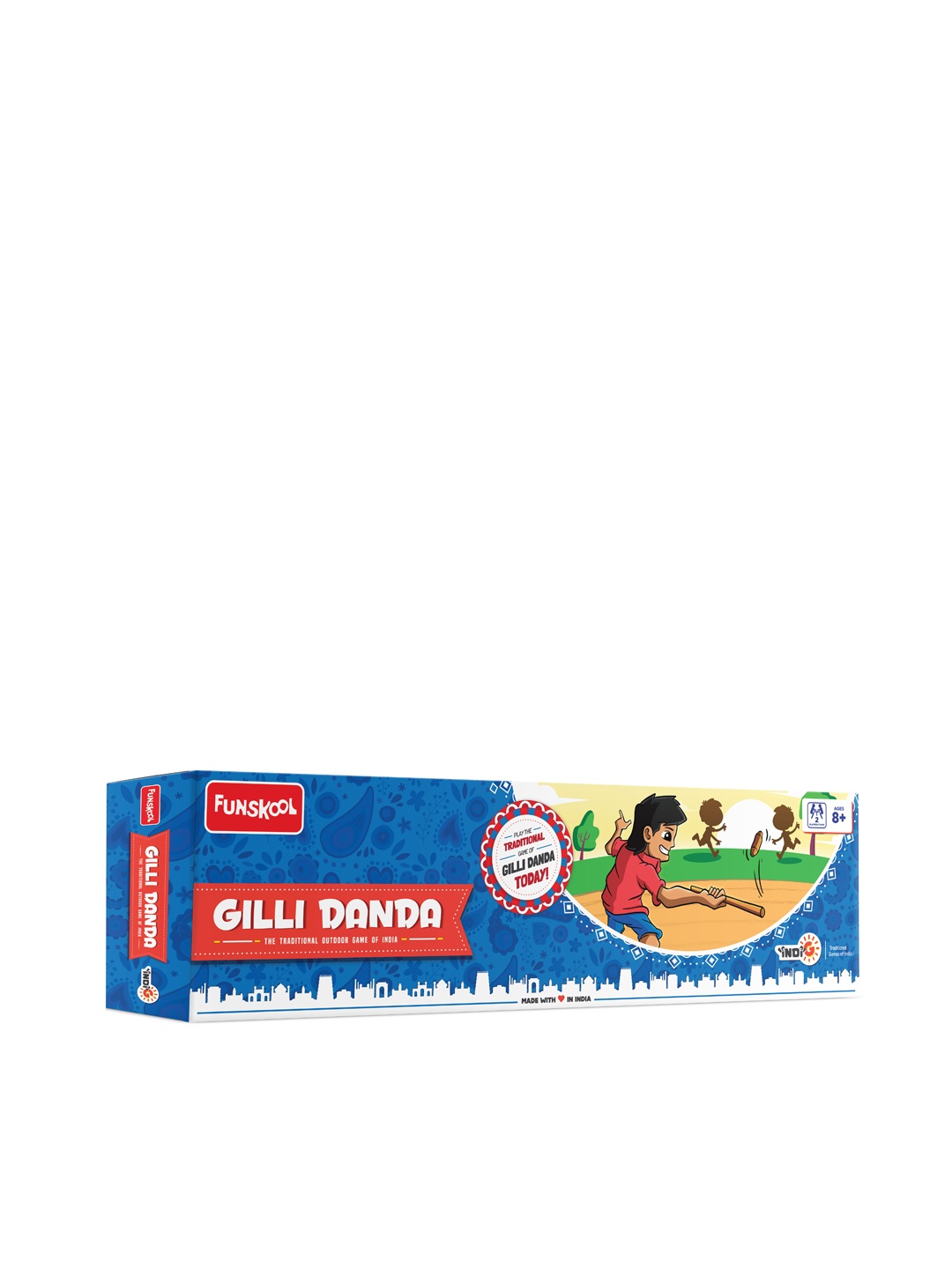 

Funskool TRADITIONAL GILLI DANDA GAME for 8+ Years, Multi