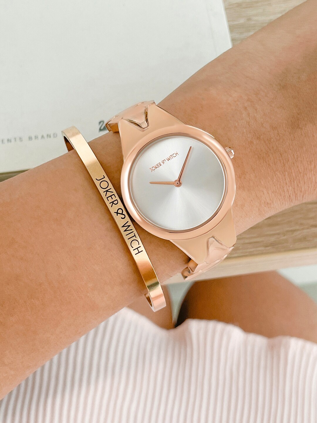 

JOKER & WITCH Women Watch Gift Set, Rose gold