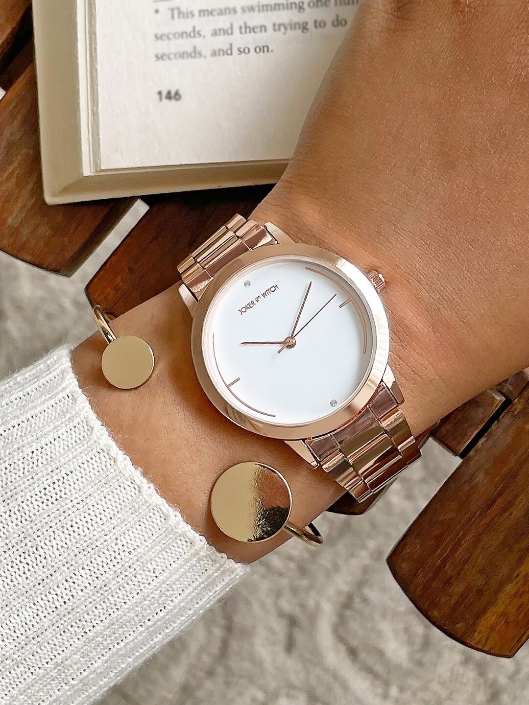 

JOKER & WITCH Women Watch Gift Set, Rose gold
