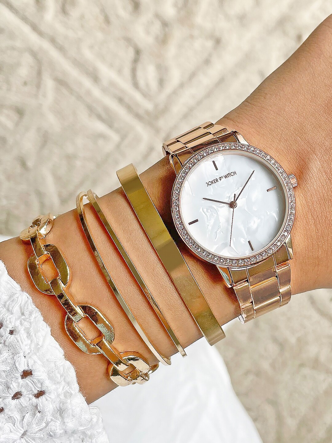 

JOKER & WITCH Women Watch Gift Set, Rose gold